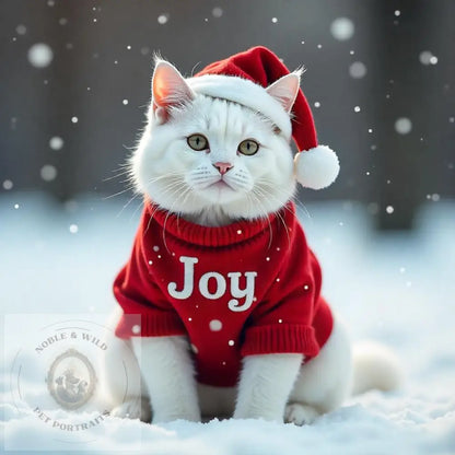 Limited Edition Christmas Cozy Pet Portrait - 1