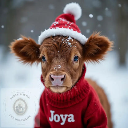 Limited Edition Christmas Cozy Pet Portrait - 1