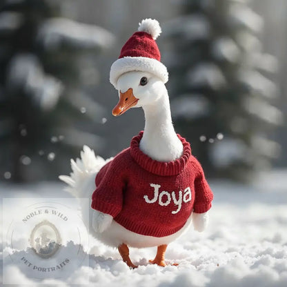 Limited Edition Christmas Cozy Pet Portrait - 1