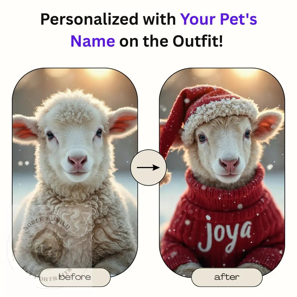 Limited Edition Christmas Cozy Pet Portrait - 1