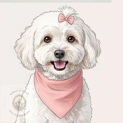Pawsitive Pixels    - Hand Drawn Custom Portraits (Framed Print  ) - Pawsitive Pixels